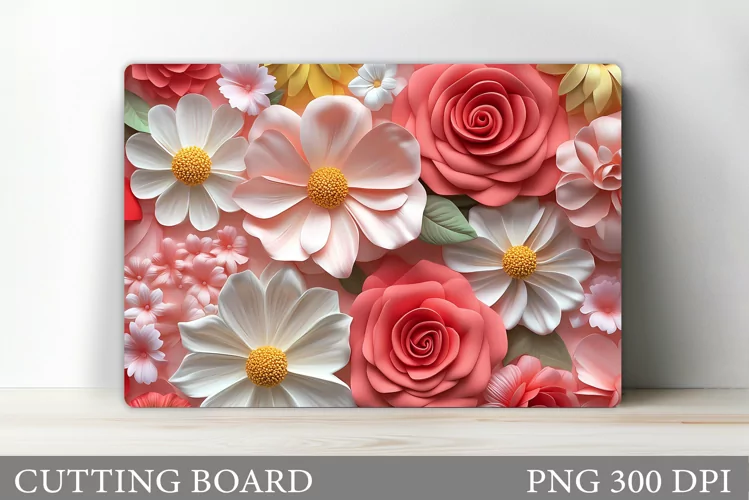 Flowers Cutting Board Design. Flowers Kitchen Cutting Board