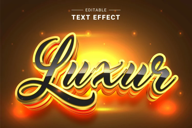 Editable Text Effect for Illustrator. Vector Graphic styles