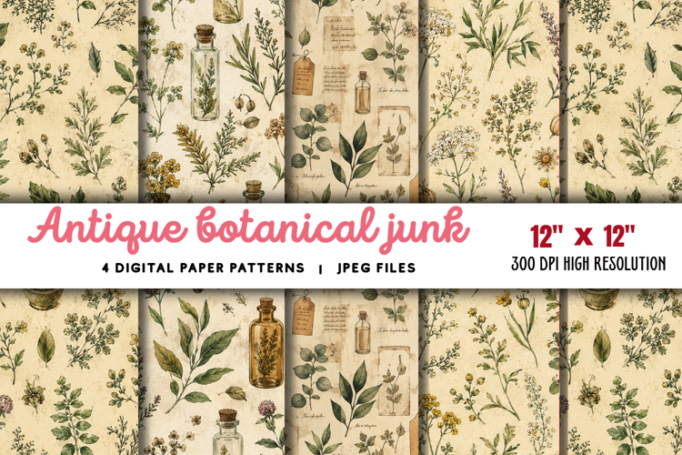 Antique Botanical Junk Journal JPG