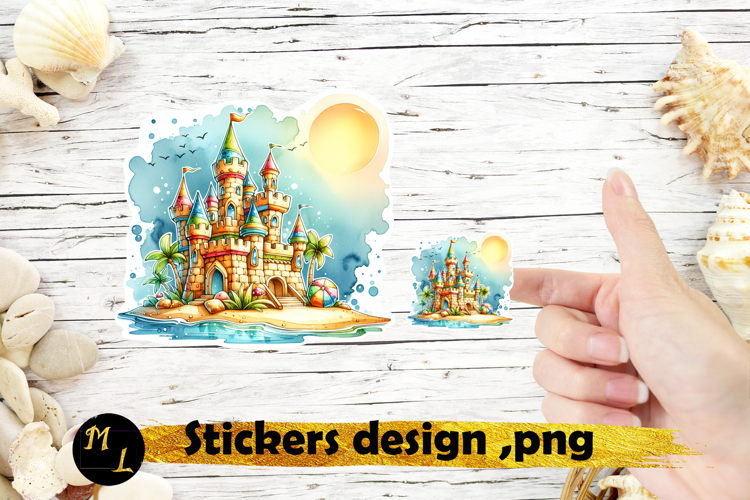 Beach stickers png ,Beach House PNG,summer stickers png