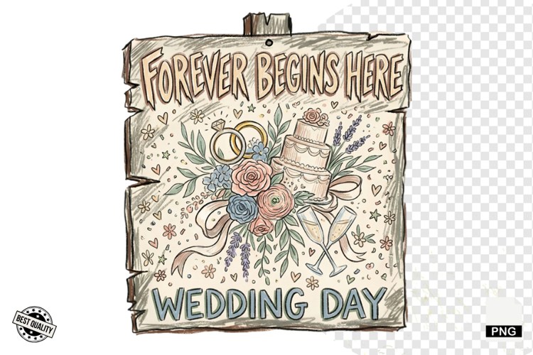 Wedding Day Sign PNG
