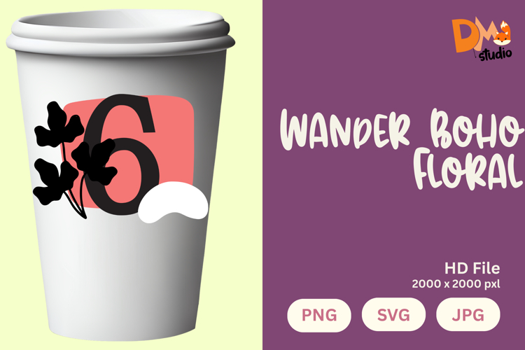 Wander Boho Floral Monogram
