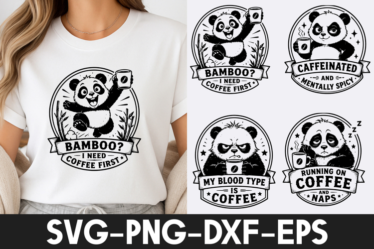 Funny Panda SVG | Cute Panda Quotes PNG DXF EPS SVG