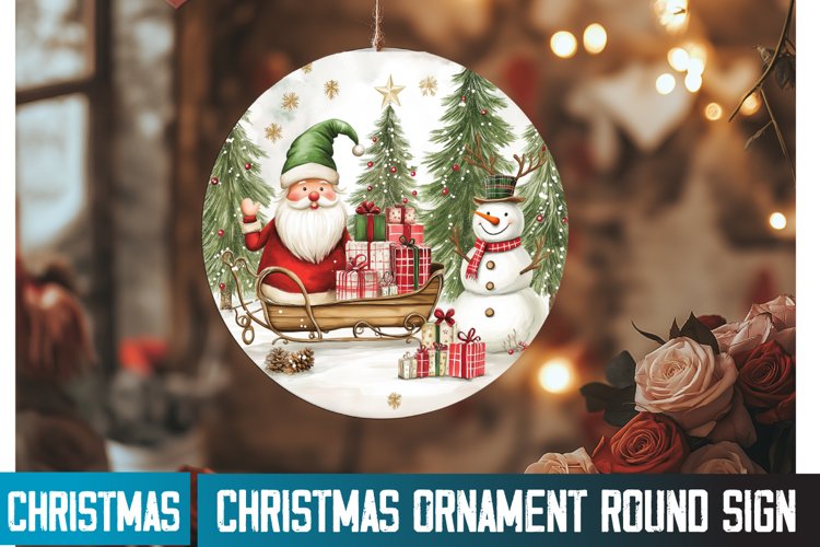 Christmas Ornament Sign SVG | DIY Holiday Decoration