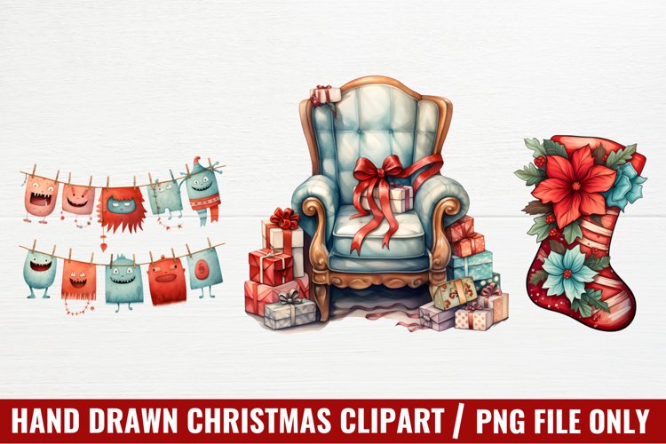 Christmas Watercolor Clipart Image 2