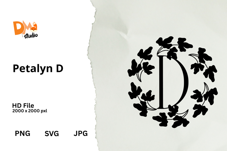 Floral Monogram Letter Svg Image 4