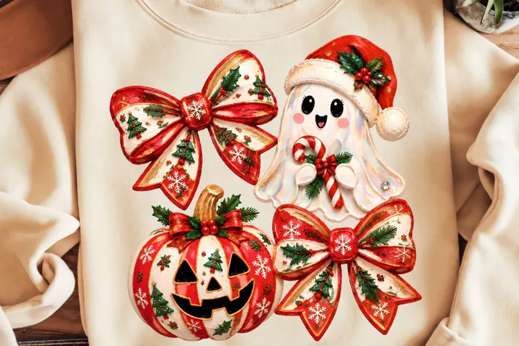 Trending Christmas PNG, Christmas Sublimation, Ghost PNG