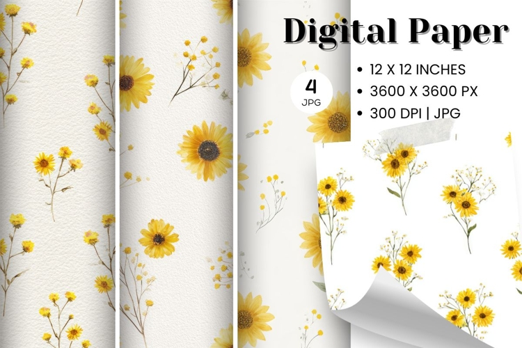 Flower Pattern Background Wallpaper Digital Paper_1
