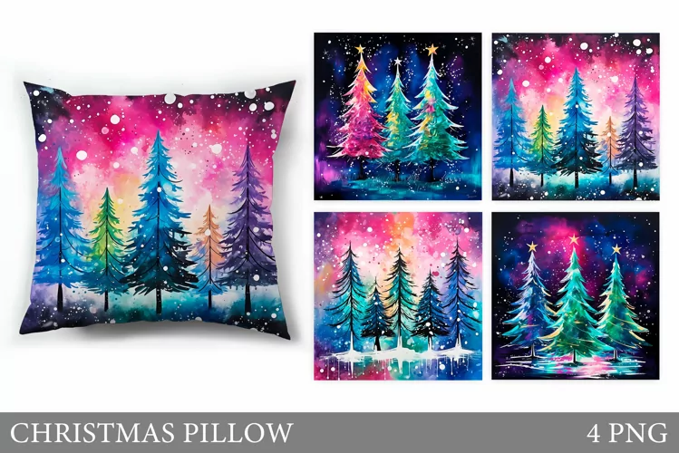 Christmas Tree Pillow Design. Christmas Tree Sublimation