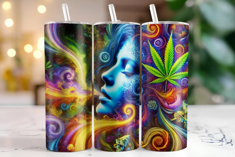 Marijuna & Girl Tumbler Wrap | Sublimation | Tumblers