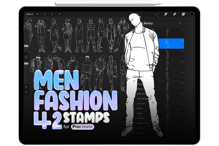 42 Men Fashion Procreate Brushes