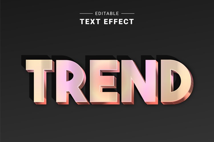 Editable Text Effect for Illustrator. Vector Graphic styles