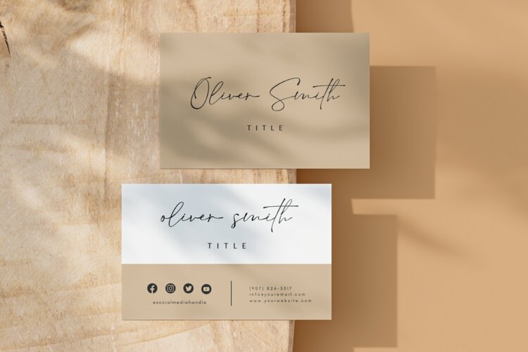 Boho Business Card Template example image 1