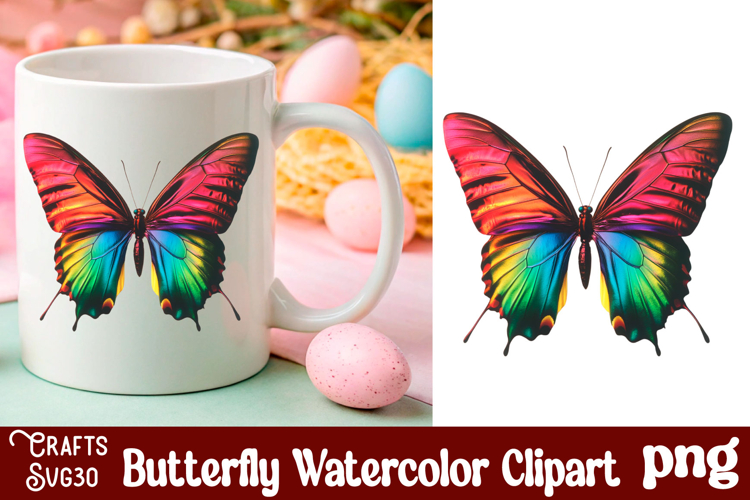 Watercolor Butterfly Clipart Image 14