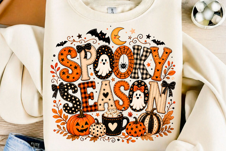 Spooky Season Ghost Pumpkin PNG Cute Halloween Sublimation