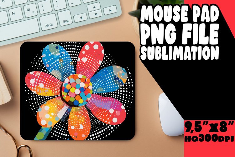 Bloom-themed Mouse Pad Sublimation example image 1