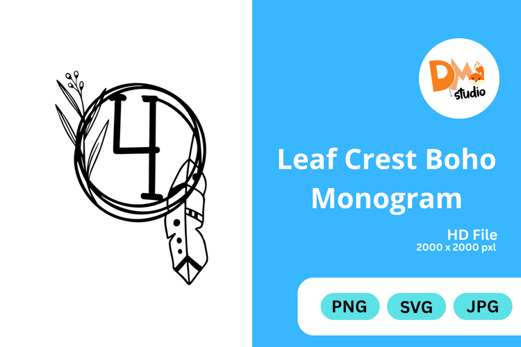 Leaf Monogram Svg Image 18