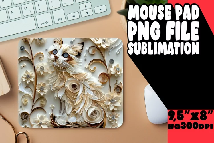 Whiskered Wonders 3D Mouse Pad - Cat Lover