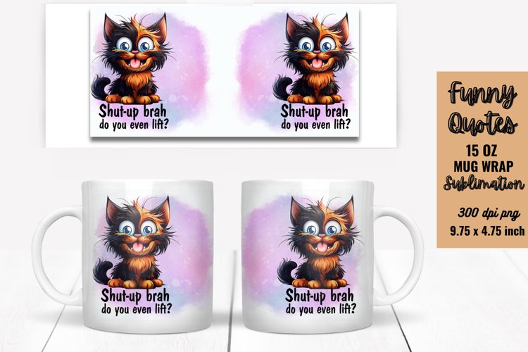 Funny Mug Wrap Sublimation, Mug Wrap PNG example image 1