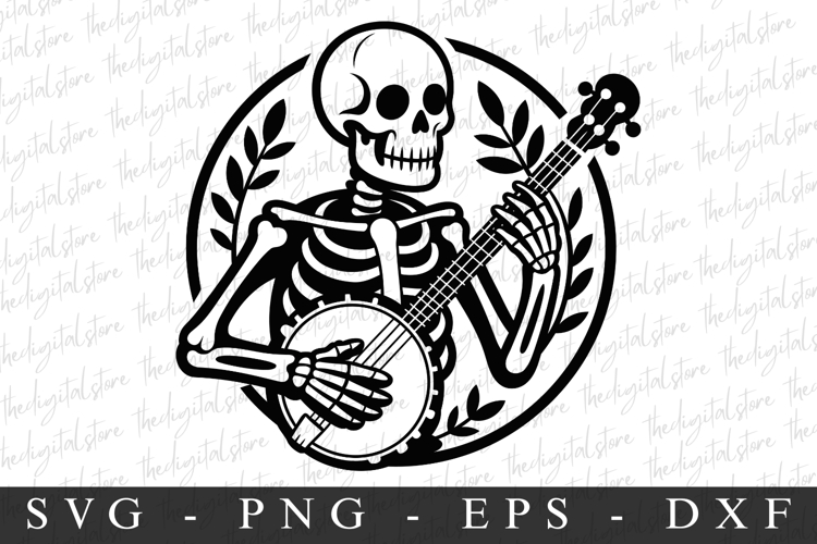 Banjo Skeleton SVG | SVG Cut files | Cricut
