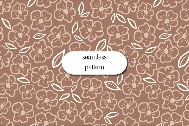 Cute minimalist seamless pattern with tiny flowers