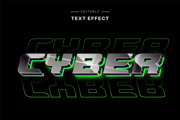 Editable Text Effect for Illustrator. Vector Graphic styles