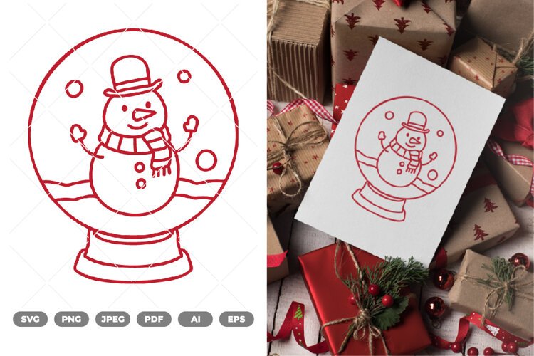 Christmas Crystal Ball SVG & Clipart example image 1