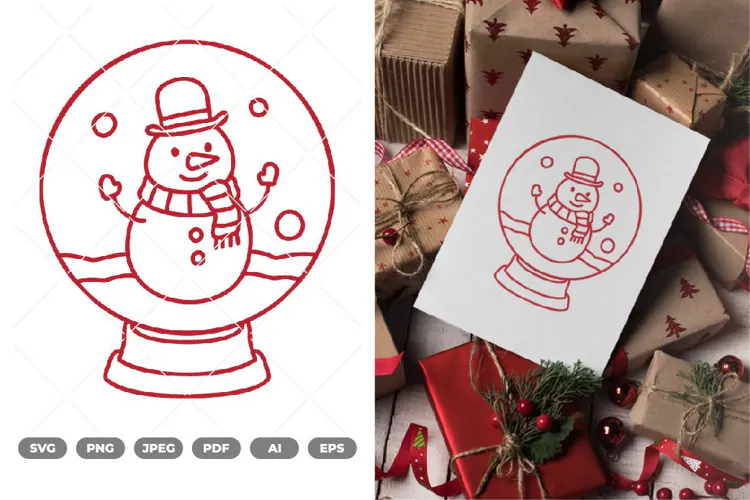 Christmas Crystal Ball SVG & Clipart