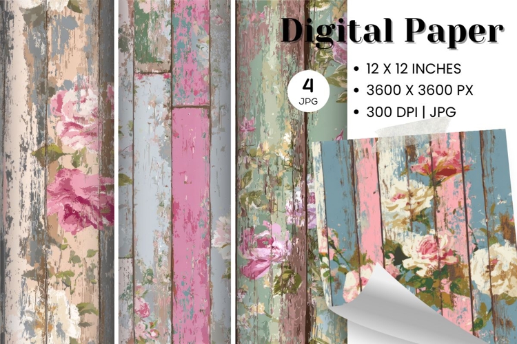Flower Pattern Background Wallpaper Digital Paper_1