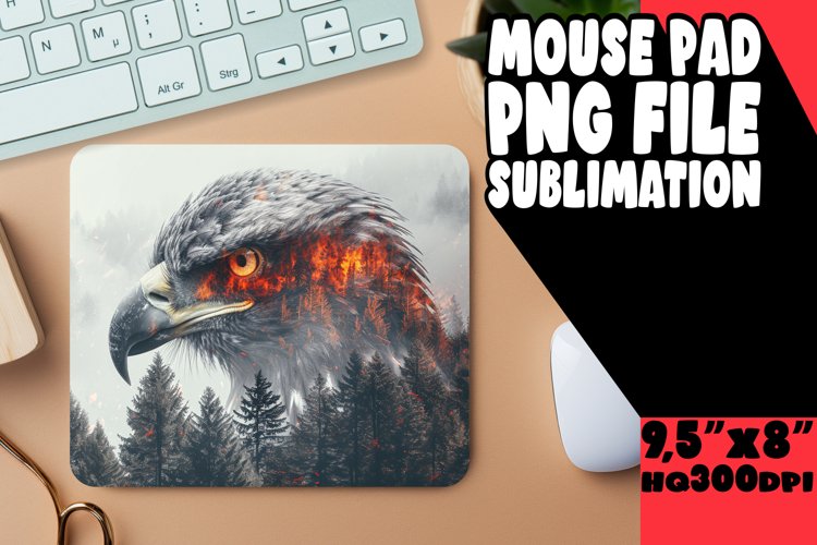 Nature Creature Wildfire Mouse Pad - Sublimation, Abstract example image 1