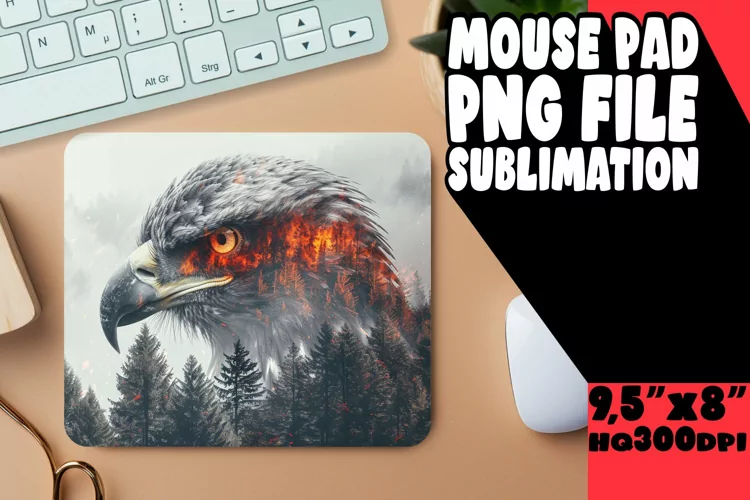 Nature Creature Wildfire Mouse Pad - Sublimation, Abstract