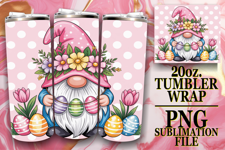ENCHANTING MOMENTS 20oz TUMBLER WRAP, Easter Gnomes