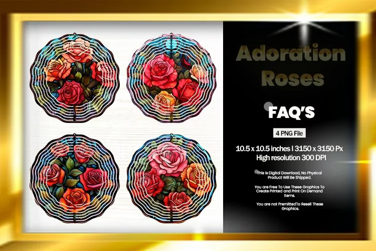 Adoration Roses Wind Spinner Sublimation - 04 Variations