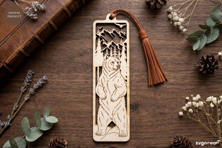 Winter Bear Bookmark Laser Cut | Glowforge | SVG