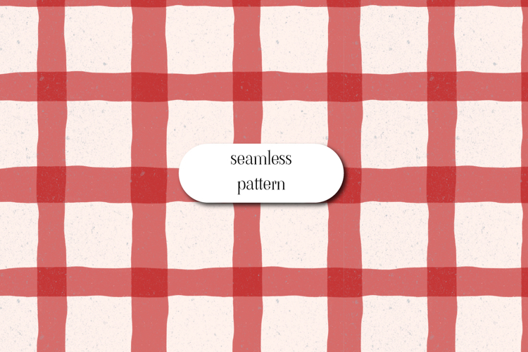 Red Gingham Seamless Checkered Pattern Texture