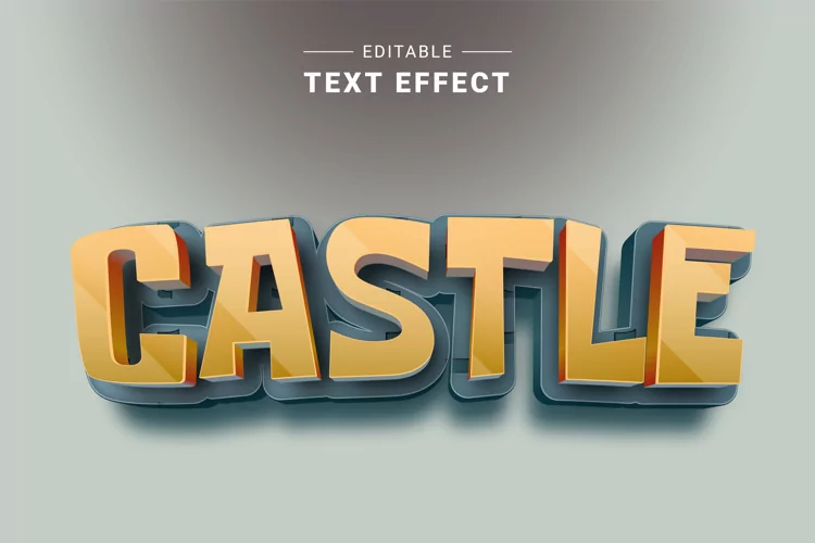 Editable Text Effect for Illustrator. Vector Graphic styles