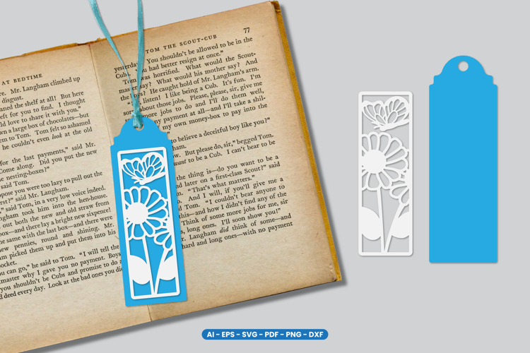 Floral Butterfly Bookmark SVG | Papercut Bookmark Laser Cut