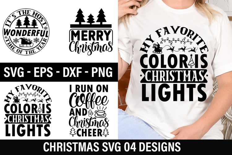 04 Christmas SVG Design - I run on coffee and christmas