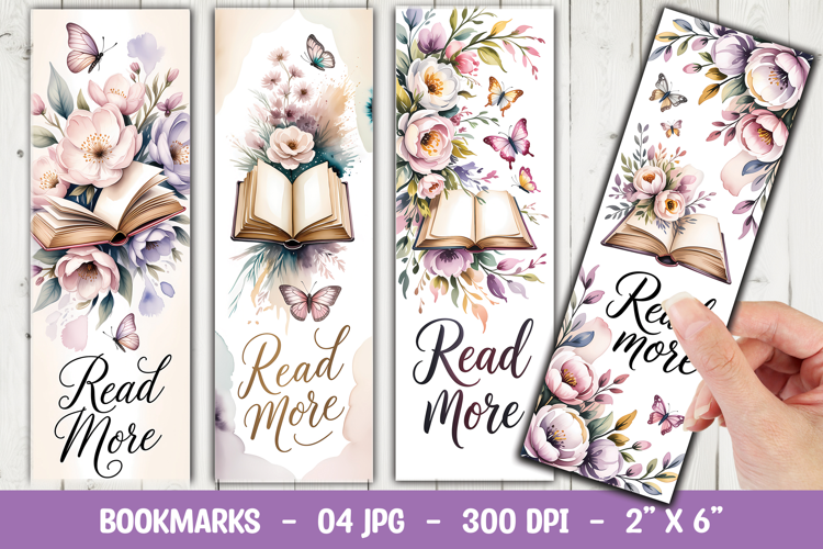 Floral Book Bookmark Sublimation