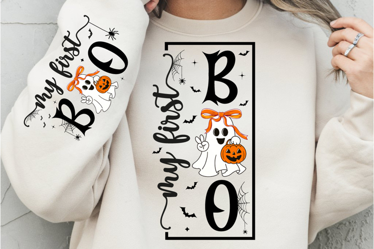 My First Boo, Halloween PNG, Halloween Sign, Boo Ghost PNG