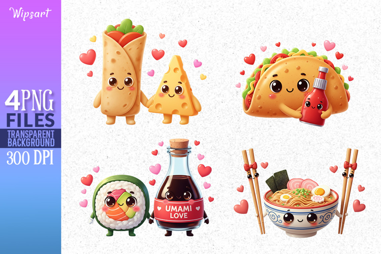 Kawaii Taco & Sushi Couples