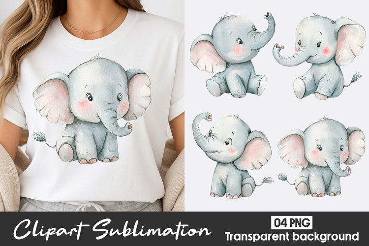 Baby Elephant Clipart Image 6