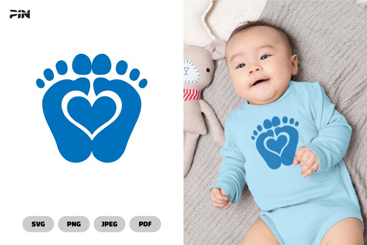 Baby Footprint SVGs Image 18