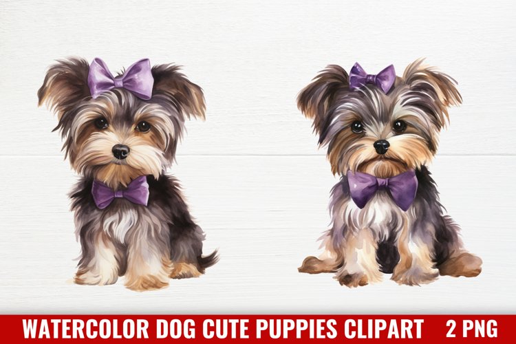 Watercolor Dog Cute Puppies Clipart, Cute Baby Dog