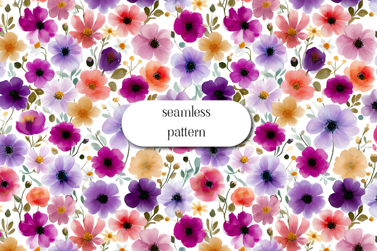 Wildflower Seamless Pattern | Watercolor Floral Paper
