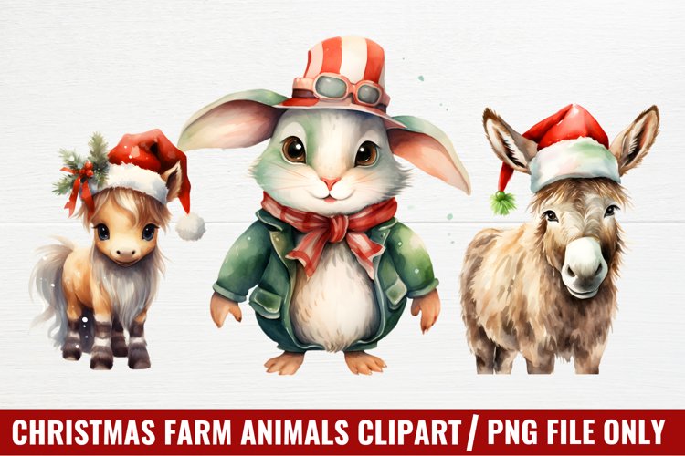 Christmas Farm Animals Sublimation
