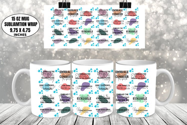 Motivational Mug Wrap Sublimation example image 1