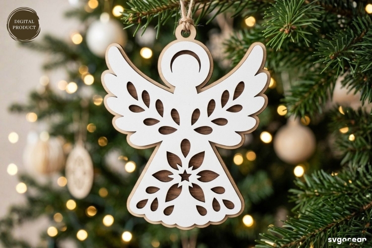 Nativity Angel Ornament Laser Cut | Glowforge | SVG