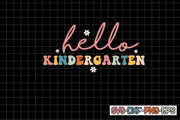 hello kindergarten SVG Design, Back to school