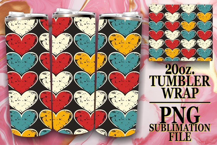 Tumbler Art - Sublimation Hearts